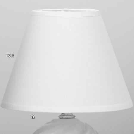 Lamp table ceramics "Gaddy" 1HE14 40W white 18x18x27 cm Risalux-3