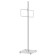 Star with a towel holder rectangular for a bathroom 80 cm, matte glass, chrome, fbs