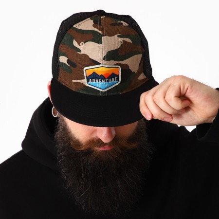 Men's cap with direct visor Adventure, net, rr 56-9