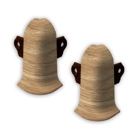 The angle external lexide with a fastener of 55mm light oak (2pcs/blister)