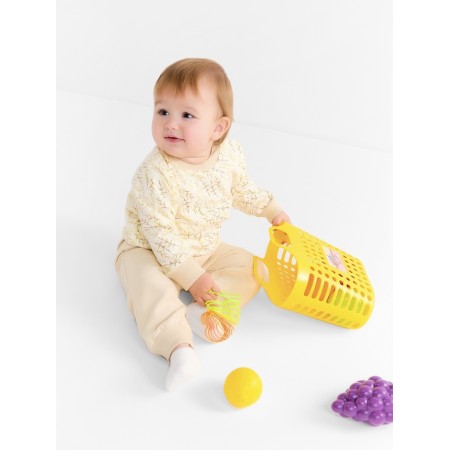 Set (sweatshirt and trousers) Children's minku "Nature", beige color, height 62-68 cm-6