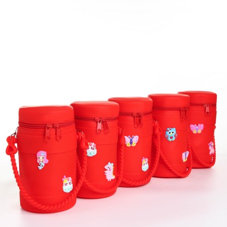Bag's bag with lightning, stickers mix, red color-2