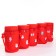 Bag's bag with lightning, stickers mix, red color