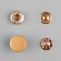 Installation button, alpha (S-shaped), d = 12 mm, golden matte color