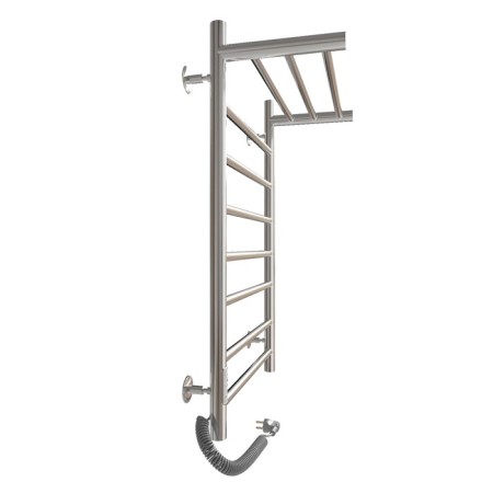 The electric heated towelputor "Sanprise" Aurora P8, 500x800 mm, with a shelf, left, chrome-10