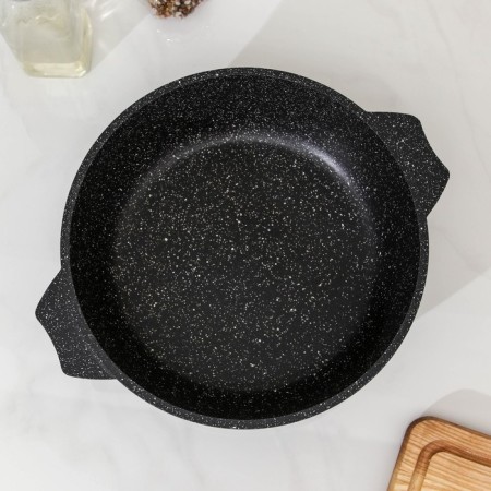 Form "granite Black" Induction Pro, 3 l, d = 28, glass cover, anti -stick coating, induction, color black-1