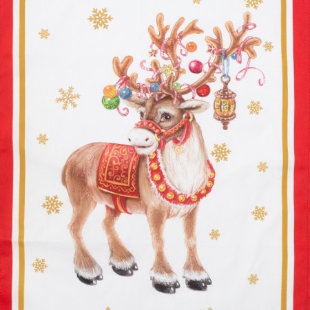 New Year's towel "Ethel" New Year's deer 40x67 cm, 100% hl, sarzha 190 g/m2-2