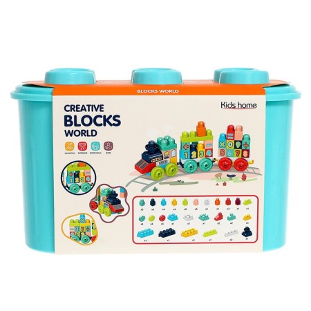 Designer in the Number Train case, 2 assembly options, 55 parts, turquoise box-7
