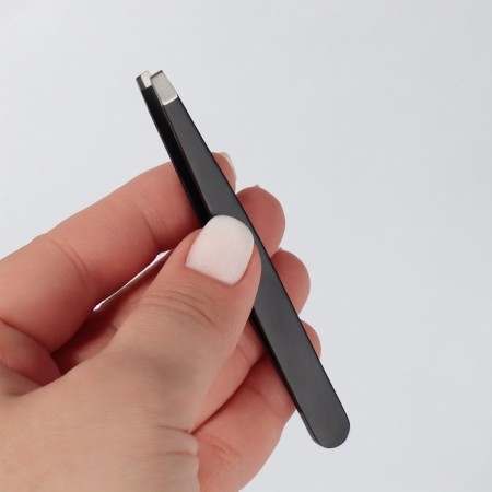 Direct, wide tweezers, 9.5 cm, black color-5