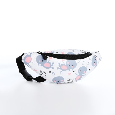 Youth backpack from lightning textiles, 3 pockets, waist bag, white color-5