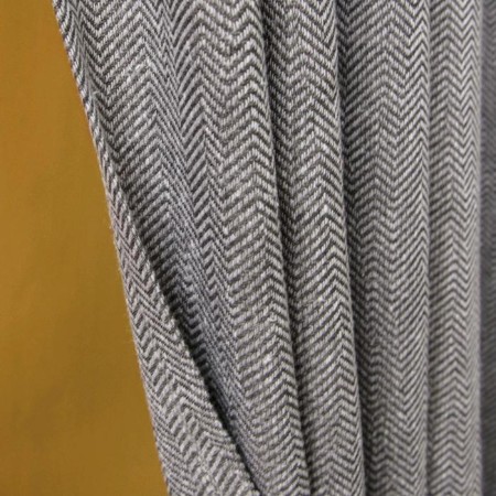 Set of curtains "Buddy", size 140 x 270 cm - 2 pcs, picking - 2 pcs, dark - gray-1