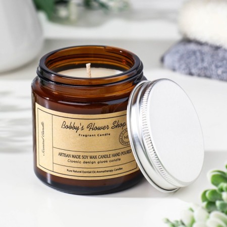 Aromatic candle in the bank "Flower shop Bobby", 6.5x5.5 cm, 100 g-1