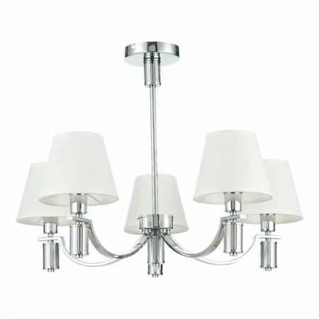 Suspended EVOLUCE lamp. SLE111303-05. Monza. 5x40 watts, E14, 69x69x24.5 cm, chromium color-4
