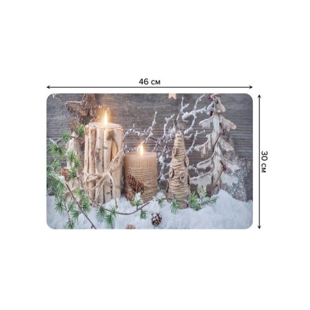 A set of napkins for setting the table "Winter jewelry", rectangular, rounded edges, size 30x46 cm, 4 pcs-2