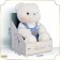 Soft toy "Little Friend", a bear in a blue overalls