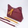 Bag-bag, lightning department, 3 outer pockets, long belt, burgundy/yellow color