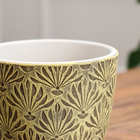 Flower Pot "Fan" yellow bud No. 2 1.31 l-2