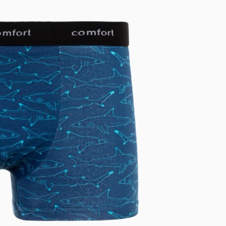 Panties men's boxers, blue color, shark print, size 50-5
