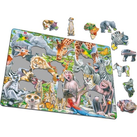 Larsen puzzle "Happy Animals of Africa", 43 elements-1