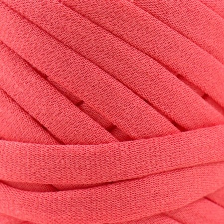 Knitted yarn set No. 4, 3x30 m, width 7-9 mm, 100 g (pink, red, coral)-3
