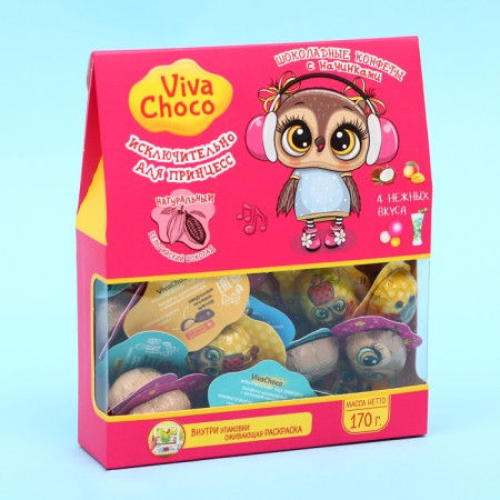 Chocolate sweets with cream filling Vivachoco "exclusively for princesses", 170