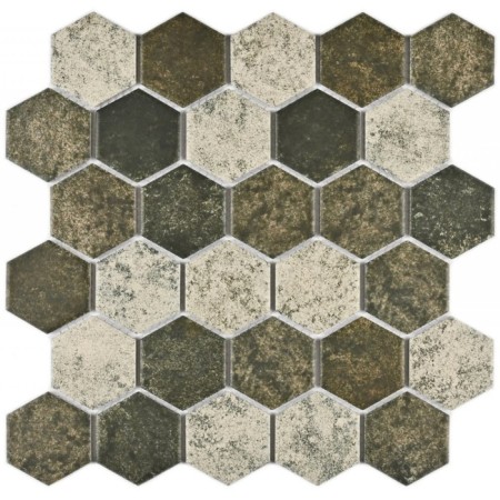 Mosaic porcelain bonaparte olmeto Brown, 282x271x6 mm