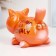 Piggy bank "Cat man" 12x17cm, red