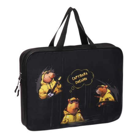 Folder with handles textile A4, 370 x 280 x 60 mm, Stavia "Capybara"-1