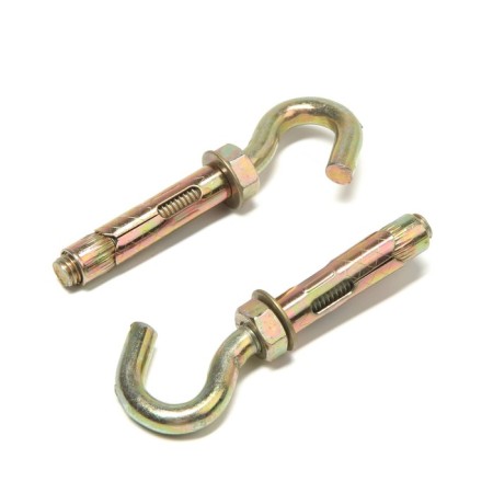 Anchor bolt of scrap, with a hook, galvanized, 10x50 mm, 55 pcs