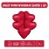 Foil ball 9 "Red", mini-heart, without a valve, a set of 5 pcs.