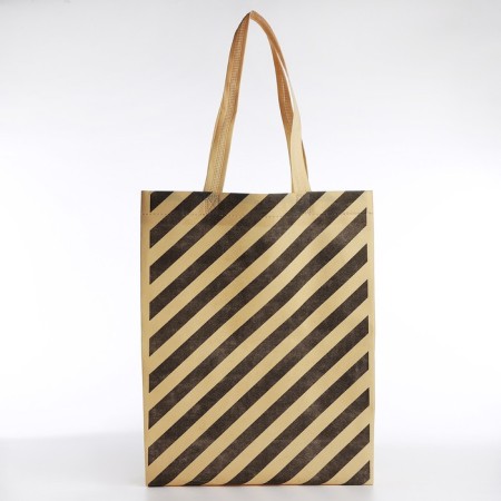 Shoper (package) "Geometry", 42x10x30 cm, without lining, beige-4