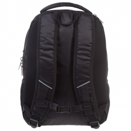 Youth backpack 42 x 30 x 20 cm, ergonomic back, Hatber Street, Don’t look Back, black NRK_90094-4