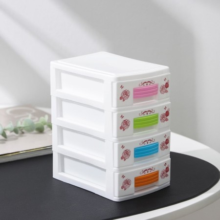 Mini-cavity for little things, 4 sections, 13 × 9 × 15 cm, color mix