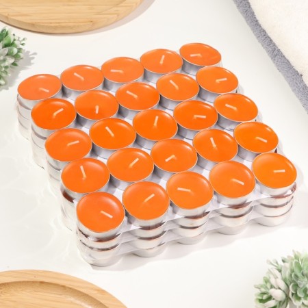 A set of tea candles 100 pcs, orange-3