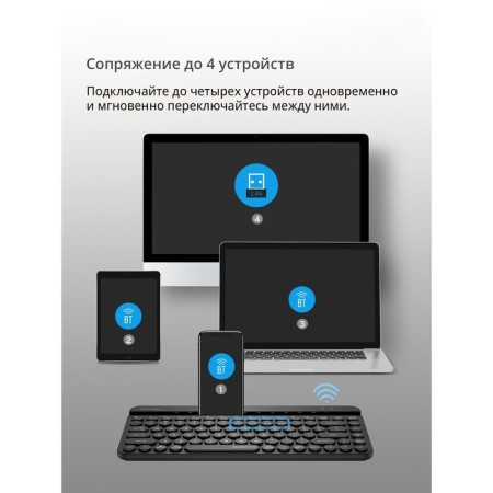 Keyboard A4Tech FSTYLER FBK30 Black USB wireless BT/Radio Slim Multimedia (FBK30 BLAC 10045-5