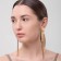 Hanging earrings "Hollywood" Brill between threads, color gold, 14.5 cm