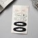 Invisibility for hair "Florence" (set 4 pcs) oval, 5 cm, black and white