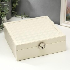 The casket to the leatherette to the clock 2 compartments and jewelry 