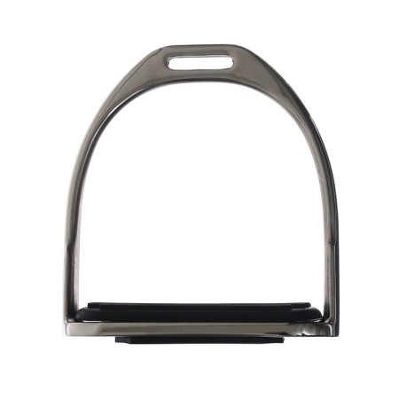 Metal stirrup with rubber inserts, chrome, set 2 pcs-2