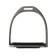 Metal stirrup with rubber inserts, chrome, set 2 pcs