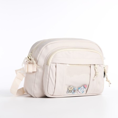 Youth bag with a zipper, white color-2
