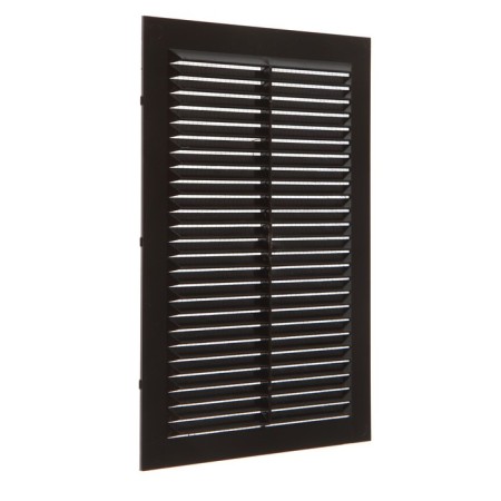 Ventilation grate "Cosmetic" luxury L170kr, 240x170mm, with a grid, inexhaustible, brown-1