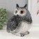 Piggy bank "owl with ears gray" height 18 cm, width 15 cm, length 16 cm