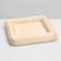 Staste for jewelry universal without plush inserts, phlock, 12 × 12 × 1.8 cm, beige color