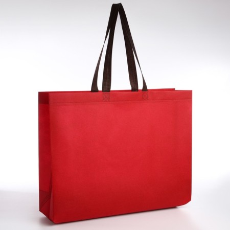 Bag beach without fasteners, red color