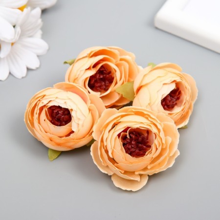 Budon on the leg for decorating "Pion charm" Cream 3.5x3.5 cm-2