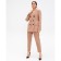 Jacket female double -breasted mist size 44, beige color
