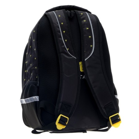 School backpack 40 x 26 x 19 cm, ergonomic back, Hatber Sreet, Banana, Black/Yellow NRK_77087-1