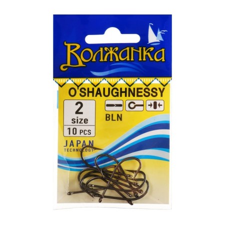 Hooks "Volzhanka" O`shaughnessy No. 2, 10 pcs