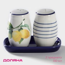 Set for spices of Dolyan Lemon, 2 subjects: Solonka 130 ml, Listen 130 ml